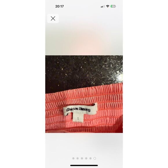 Maison Amory Coral Pink Ruffle Mini Dress | Summer Party size S Preloved - Picture 5 of 5